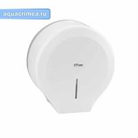 Диспенсер для туалетной бумаги - барабан, пластиковый, БЕЛЫЙ с глазком с ключом